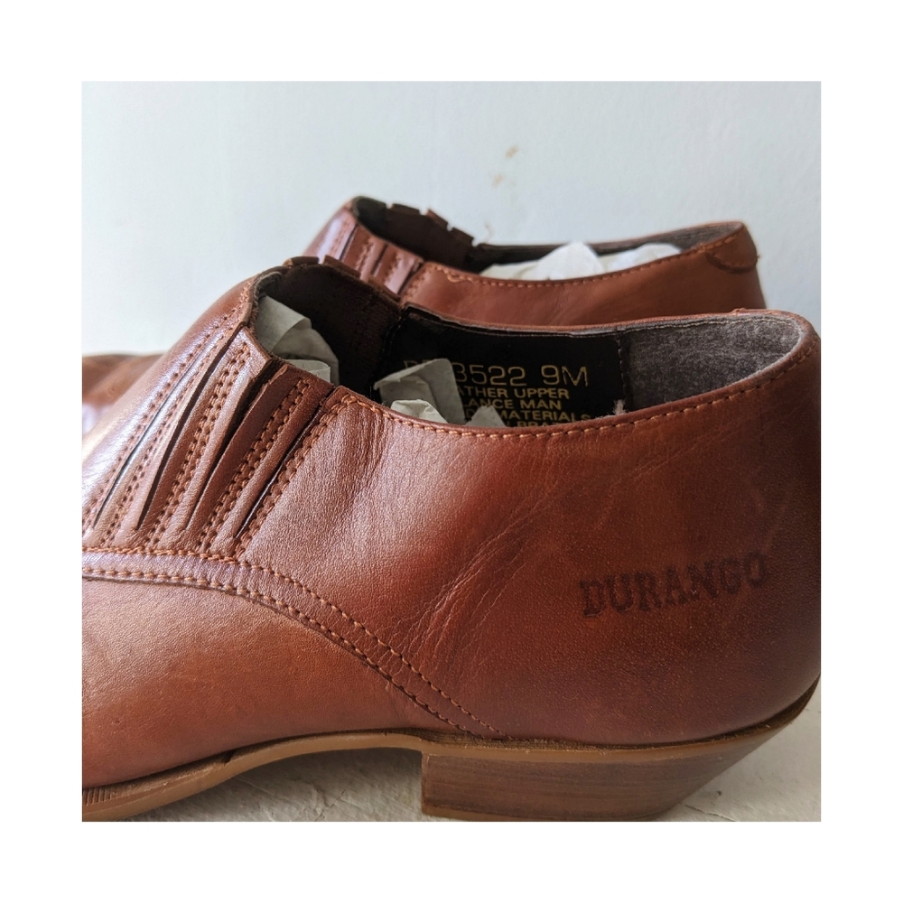 Durango Western Brown Leather Ankle Bootie - Picture 2 of 8